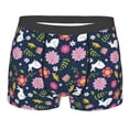 thumbnail image 1 of Disketp Floral Rabbit Men's Boxer Briefs,Soft and Breathable Cotton Underwear with ComfortFlex Waistband, 1 of 7