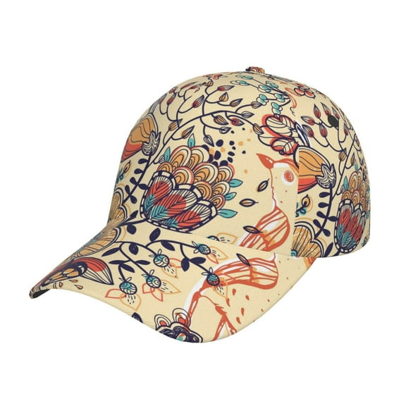 Disketp Floral With Birds Print Baseball Caps For Outdoor Sports Fashion Casual Outdoor Caps Men Women