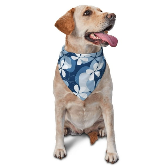 Disketp Flower Dog Bandanas 1PC Triangle Adjustable Puppy Bandana Bib Handkerchief for Large Medium Girl Dogs Pets Gift