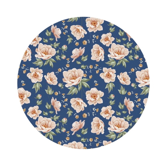 Disketp Flower Funny Coasters,6 Pcs Leather Coasters with Holder, Perfect Housewarming Hostess Gifts,Protect Furniture from Water Marks Scratch and Damage