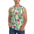 thumbnail image 1 of Disketp Flowers And Cactus Sleeveless Tshirts For Men, Muscle Shirts For Men Dry Fit Tank Top-Small, 1 of 8