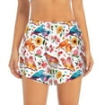 thumbnail image 1 of Disketp Flowers Birds And Butterflies Print Women's Shorts Workout Shorts for Athletic Gym Running Shorts with Phone Pockets X-Large, 1 of 8