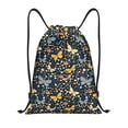 thumbnail image 1 of Disketp Flowers Butterfly Drawstring Backpack Drawstring Gym Bags Draw String Bags for Sports, Gym, Travel, Swimming, Beach-Small, 1 of 6