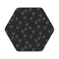 thumbnail image 1 of Disketp Flying Dandelion Funny Coasters,6 Pcs Leather Coasters with Holder, Perfect Housewarming Hostess Gifts,Protect Furniture from Water Marks Scratch and Damage,Hexagon, 1 of 7