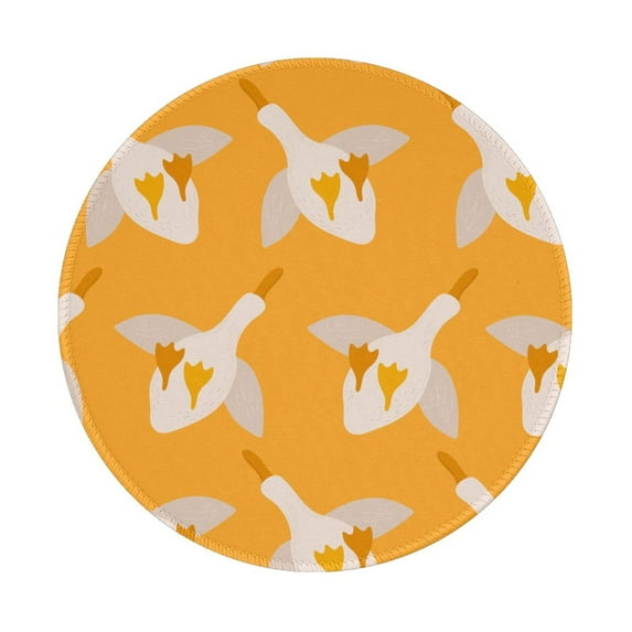 Disketp Flying Ducks Small Mouse Pad 7.9x7.9 Inches,Washable Round Mousepad For Office Laptop Computer,Non-Slip Rubber Base Mouse Pads For Wireless Mouse