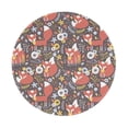 thumbnail image 1 of Disketp Foxes Small Mouse Pad 7.9x7.9 Inches,Washable Round Mousepad for Office Laptop Computer,Non-Slip Rubber Base Mouse Pads for Wireless Mouse, 1 of 8