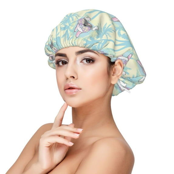 Disketp French Bulldog 3 Adjustable Sleeping Hair Cap, Hairband Sleeping Cap Turban, Unisex, Available for Curly and Straight Hair