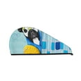 thumbnail image 1 of Disketp French Bulldog Dog In A Bathtub Microfiber Hair Towel Wrap,Hair Drying Towel With Button,Towel Turban,Head Towel To Dry Hair Quickly For Girls And Women, 1 of 8