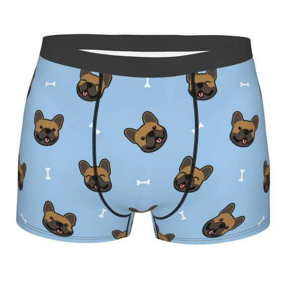 Disketp French Bulldog Face Men'S Boxer Briefs,Soft And Breathable Cotton Underwear With Comfortflex Waistband