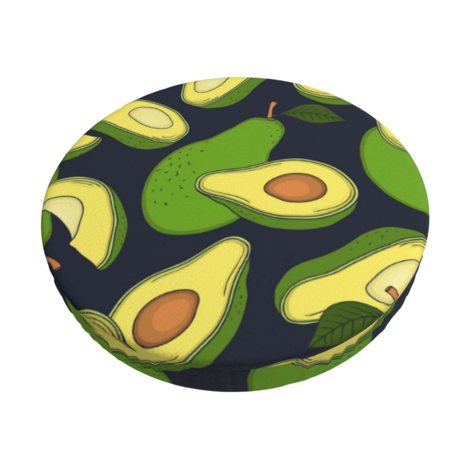 Disketp Fresh Avocado Stool Covers Round, Super Soft Round Bar Stool ...