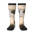 thumbnail image 1 of Disketp Friendship Dragon Print Unisex Contrast Color Stockings Lightweight Breathable Ventilation Ankle Contrast Color Stockings, Contrast Color Stockings for Daily, 1 of 6