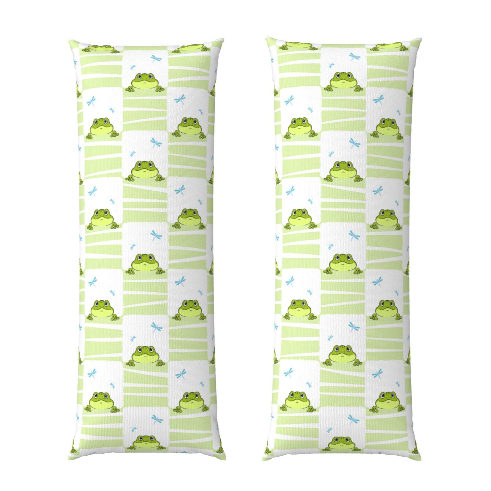 Disketp Frogs and Dragonflies Print Body Pillow Cover - Super Soft ...