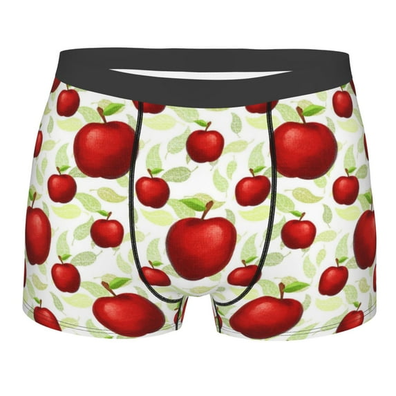 Disketp Fruit Apples Men'S Boxer Briefs,Soft And Breathable Cotton Underwear With Comfortflex Waistband