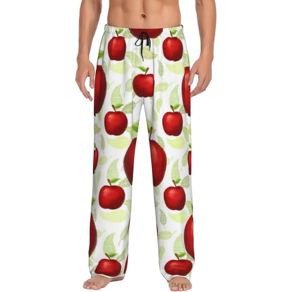 Disketp Fruit Apples Men'S Pajama Pants - Ultra Soft Fleece Sleep And Lounge Pants (Size: S-Xxl)