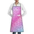 thumbnail image 1 of Disketp Fun Rainbow Kitchen Apron with adjustable Aprons for Women with Pockets Cooking Powder Pink Apron, 1 of 7
