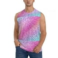 thumbnail image 1 of Disketp Fun Rainbow Pink Sleeveless Tshirts For Men, Muscle Shirts For Men Dry Fit Tank Top-Large, 1 of 8