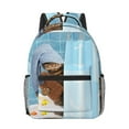 thumbnail image 1 of Disketp Funny Cat Taking a Bath Backpack - Comfortable Daypack with The right laptop for you Spacious Main Compartment & other poket - {designName} print, 1 of 6