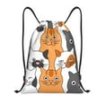 thumbnail image 1 of Disketp Funny Cats Drawstring Backpack Drawstring Gym Bags Draw String Bags for Sports, Gym, Travel, Swimming, Beach-Small, 1 of 6