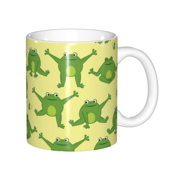 Disketp Funny Frogs Large Coffee Mug with Handle Tea Cup Novelty Coffee Cup for Men Women Office Work