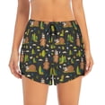 thumbnail image 1 of Disketp Funny Sloths In The Forest Print Women's Shorts Workout Shorts for Athletic Gym Running Shorts with Phone Pockets Large, 1 of 8