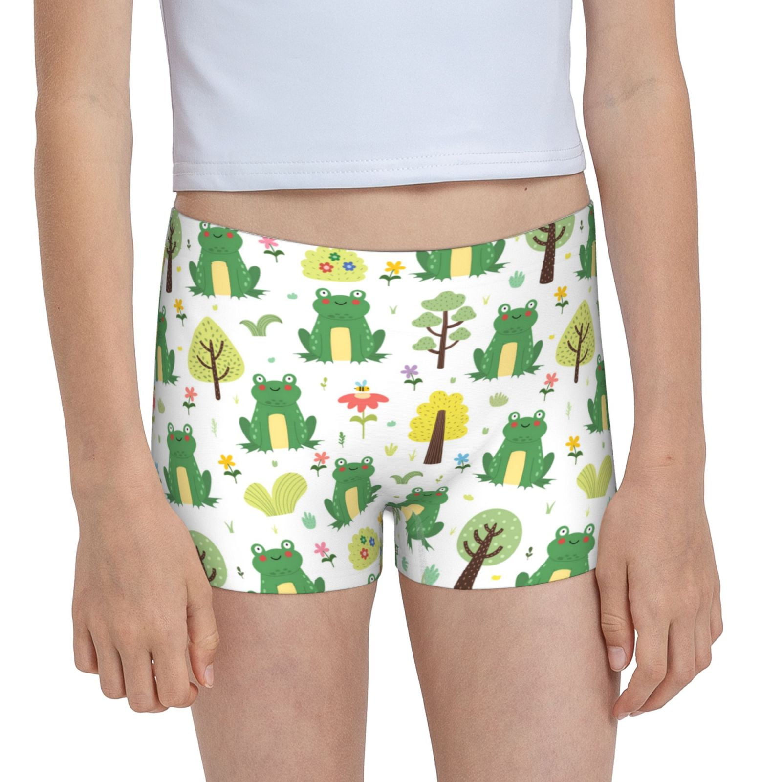 Disketp Funny Toad Girls Cotton Underwear Soft Shorts Kids Boxer Briefs