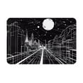 thumbnail image 1 of Disketp Futuristic Moonlit Cityscape Mat for Front Door Outside - Doormat Outdoor Entrance - Welcome Mats Outdoor,Outside Entry and Outdoor Entrance 16''x24'', 1 of 7