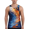thumbnail image 1 of Disketp Galactic Dog Swirls Art Men's Workout Tank Tops Sleeveless Gym Shirt Quick Dry Fitness Bodybuilding Sleeveless T Shirt-Large, 1 of 7