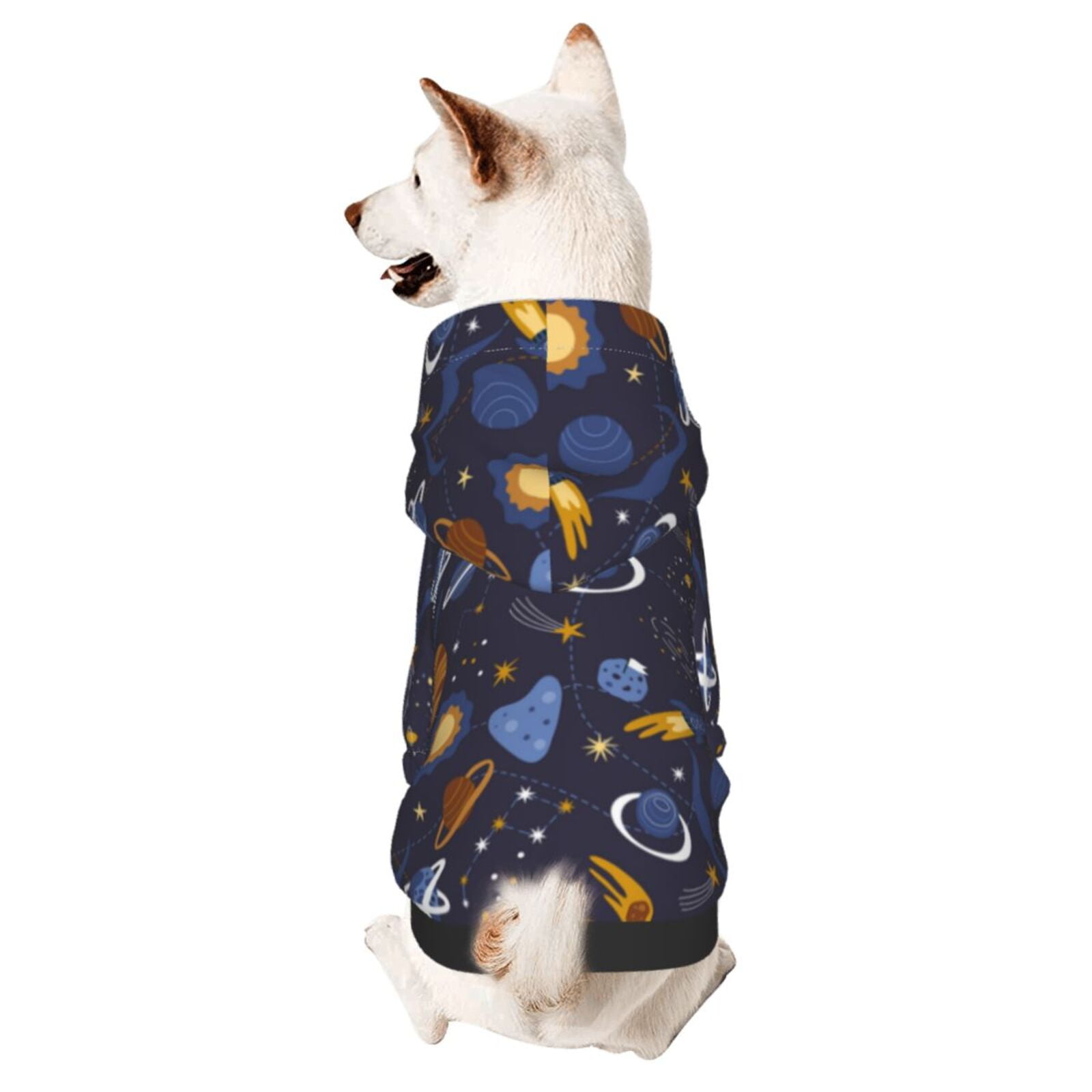 Disketp Galaxy Dog Hoodie Dog Clothes with Hat, Pet Winter Clothes Warm