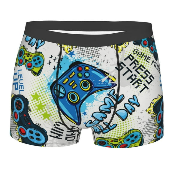 Disketp Game All Day Men'S Boxer Briefs,Soft And Breathable Cotton Underwear With Comfortflex Waistband