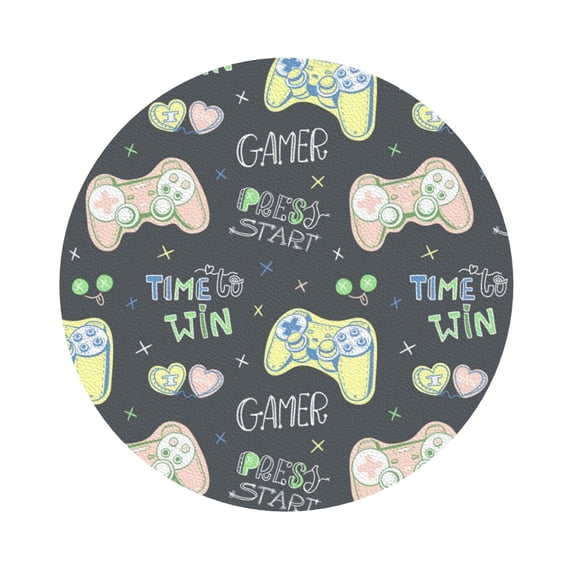 Disketp Gamers Funny Coasters,6 Pcs Leather Coasters With Holder, Perfect Housewarming Hostess Gifts,Protect Furniture From Water Marks Scratch And Damage