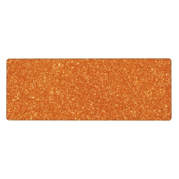 Disketp Gaming Mouse Pad Orange Glitter Pattern Large Mouse Mat Long Extended Desk Pad Non-Slip Rubber Mice Pads Stitched Edges Thin Pad (11.8x31.5 Inch)