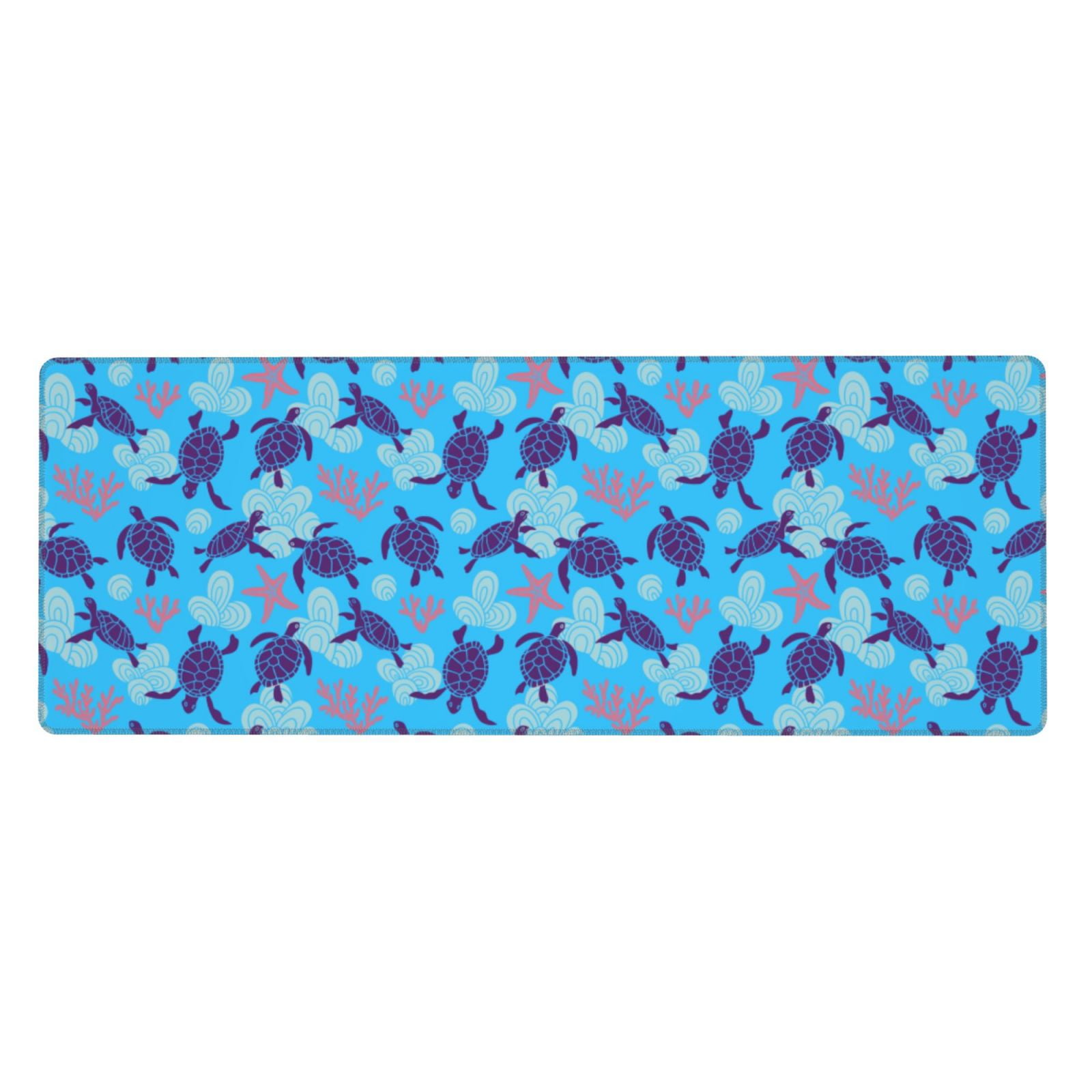 YANGZHI Pink Blue Topographic Contour Map Mouse Pad 11.8x31.5 - View #3