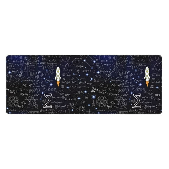 Disketp Gaming Mouse Pad Physical Formulas Pattern Large Mouse Mat Long Extended Desk Pad Non-Slip Rubber Mice Pads Stitched Edges Thin Pad (11.8x31.5 Inch)