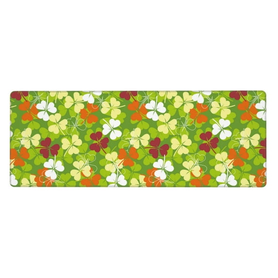 Disketp Gaming Mouse Pad St. Patrick'S Day3 Pattern Large Mouse Mat Long Extended Desk Pad Non-Slip Rubber Mice Pads Stitched Edges Thin Pad (11.8x31.5 Inch)