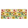 thumbnail image 1 of Disketp Gaming Mouse Pad Sunflower Cornflower Poppy Pattern Large Mouse Mat Long Extended Desk Pad Non-Slip Rubber Mice Pads Stitched Edges Thin Pad (11.8x31.5 Inch), 1 of 9