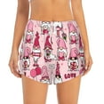 thumbnail image 1 of Disketp Garden Gnomes Print Women's Shorts Workout Shorts for Athletic Gym Running Shorts with Phone Pockets Large, 1 of 8