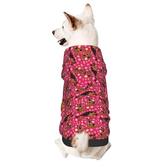 Disketp German Shepherd Dog Dog Hoodie Dog Clothes with Hat, Pet Winter Clothes Warm Hoodies Coat for Small Dogs-Large