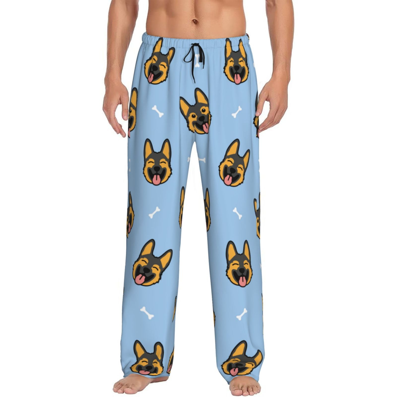 Disketp German Shepherd Puppy Men'S Pajama Pants Ultra Soft Fleece