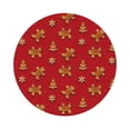 thumbnail image 1 of Disketp Gingerbread Man Funny Coasters,6 Pcs Leather Coasters with Holder, Perfect Housewarming Hostess Gifts,Protect Furniture from Water Marks Scratch and Damage,Round Shape, 1 of 7