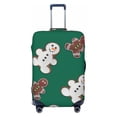 thumbnail image 1 of Disketp Gingerbread Snowman Cookies Elastic Travel Luggage Cover Travel Suitcase Protective Cover For Trunk Case Apply To 18''-32'' Suitcase Cover-X-Large, 1 of 9