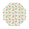 thumbnail image 1 of Disketp Giraffe And Elephant Funny Coasters,6 Pcs Leather Coasters with Holder, Perfect Housewarming Hostess Gifts,Protect Furniture from Water Marks Scratch and Damage,Octagon, 1 of 7