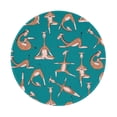 thumbnail image 1 of Disketp Giraffes Doing Various Yoga Small Mouse Pad 7.9x7.9 Inches,Washable Round Mousepad For Office Laptop Computer,Non-Slip Rubber Base Mouse Pads For Wireless Mouse, 1 of 9