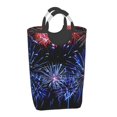 thumbnail image 1 of Disketp Glasses And Fireworks Square Laundry Bag Large Collapsible Dirty Clothes Bags With Handles Waterproof Essentials Storage For College Dorm, Family, 1 of 5