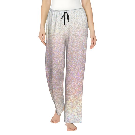 Disketp Glitter Light Pearl Print Women'S Comfy Pajama Pants Casual Drawstring Palazzo Lounge Wide Leg Pants