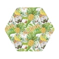 thumbnail image 1 of Disketp Gnome And Pineapple Funny Coasters,4 Pcs Leather Coasters With Holder, Perfect Housewarming Hostess Gifts,Protect Furniture From Water Marks Scratch, 1 of 9