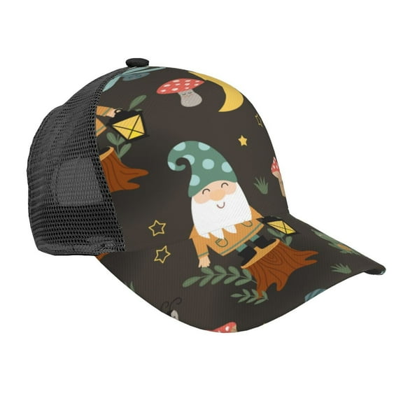 Disketp Gnome Insect Frog Print Trucker Hat Men Women - Mesh Baseball SnapBack Cap