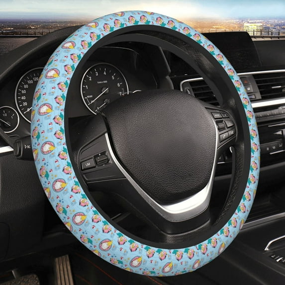 Disketp Gnome Pool Party Elastic Microfiber Steering Wheel Cover for Truck,SUV,Cars,Universal 15 inch,Anti-Slip