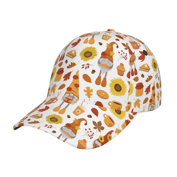 Disketp Gnomes Autumn Harvest Print Baseball Caps for Outdoor Sports Fashion Casual Outdoor Caps Men Women
