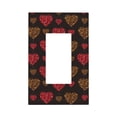 thumbnail image 1 of Disketp Gold Glitter Heart Decorative Light Switch or Outlet Wall Plate with Safety Cover-Style U, 1 of 6