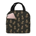 thumbnail image 1 of Disketp Gold Glitter Pineapples Lunch Bag for Women Men, Leakproof Thermal Cooler Sack Food Handbags Case High Capacity forTravel Work School Picnic, 1 of 5